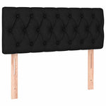 Fekete szövet rugós és LED-es ágy matraccal 100x200 cm 7