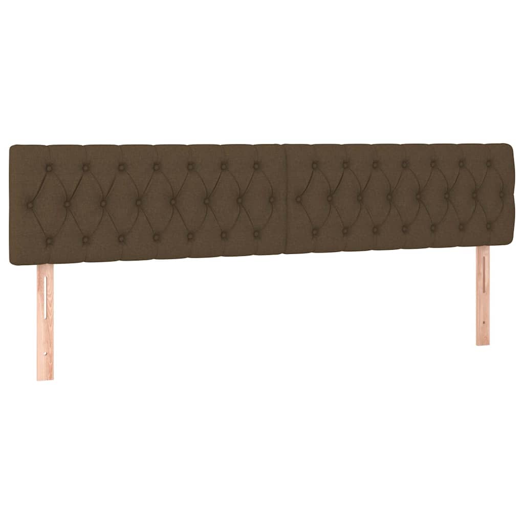 Barna szövet rugós és LED-es ágy matraccal 180 x 200 cm 7