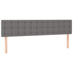 Sötétszürke szövet rugós és LED-es ágy matraccal 160x200 cm 7