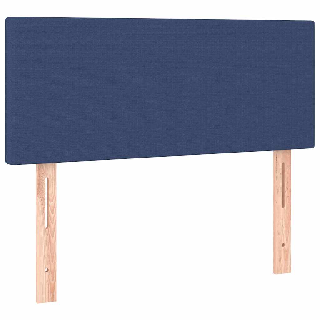 Kék szövet rugós és LED-es ágy matraccal 100x200 cm 7