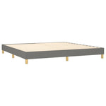 Sötétszürke szövet rugós és LED-es ágy matraccal 200x200 cm 5