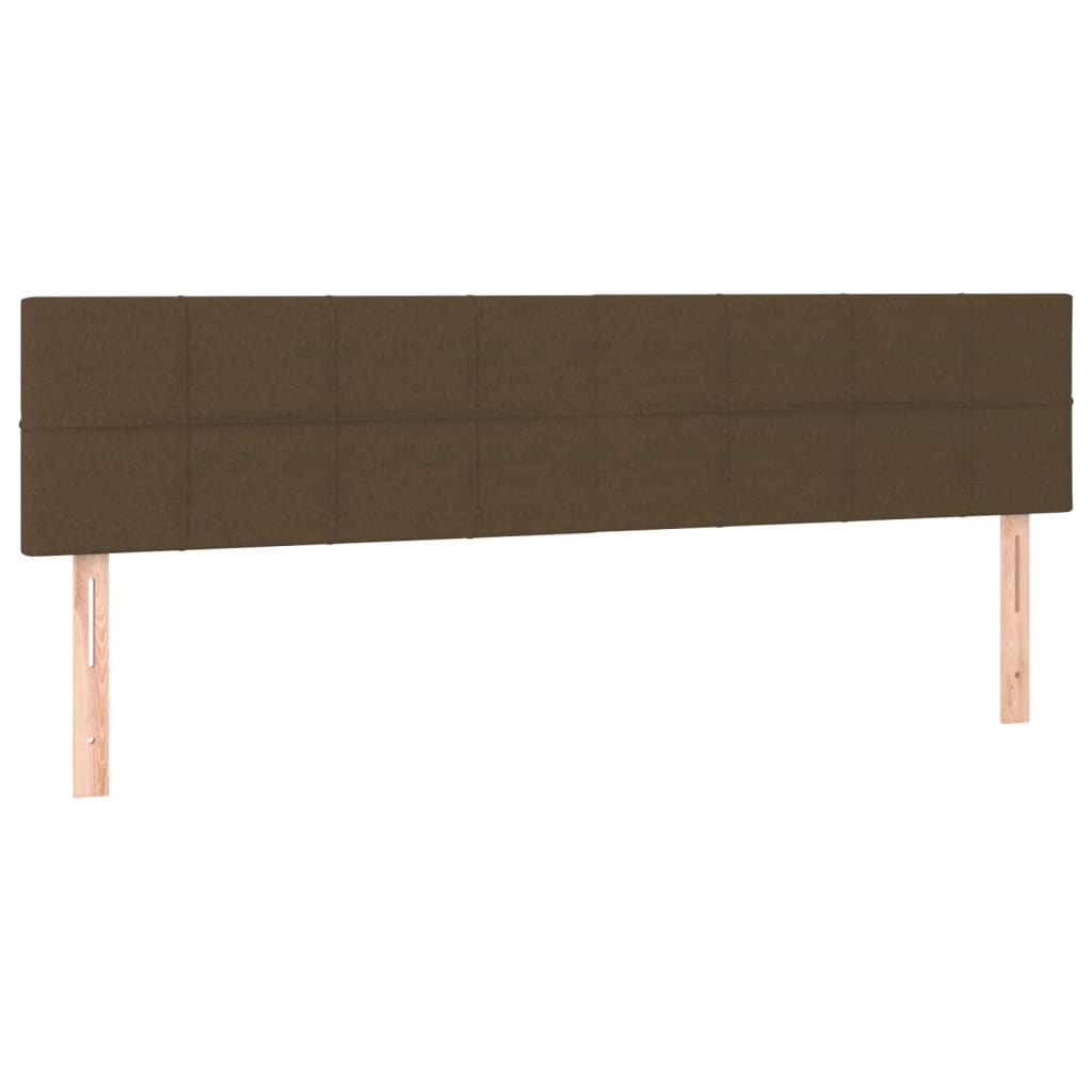 Barna szövet rugós és LED-es ágy matraccal 200x200 cm 7