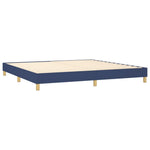Kék szövet rugós és LED-es ágy matraccal 200 x 200 cm 5