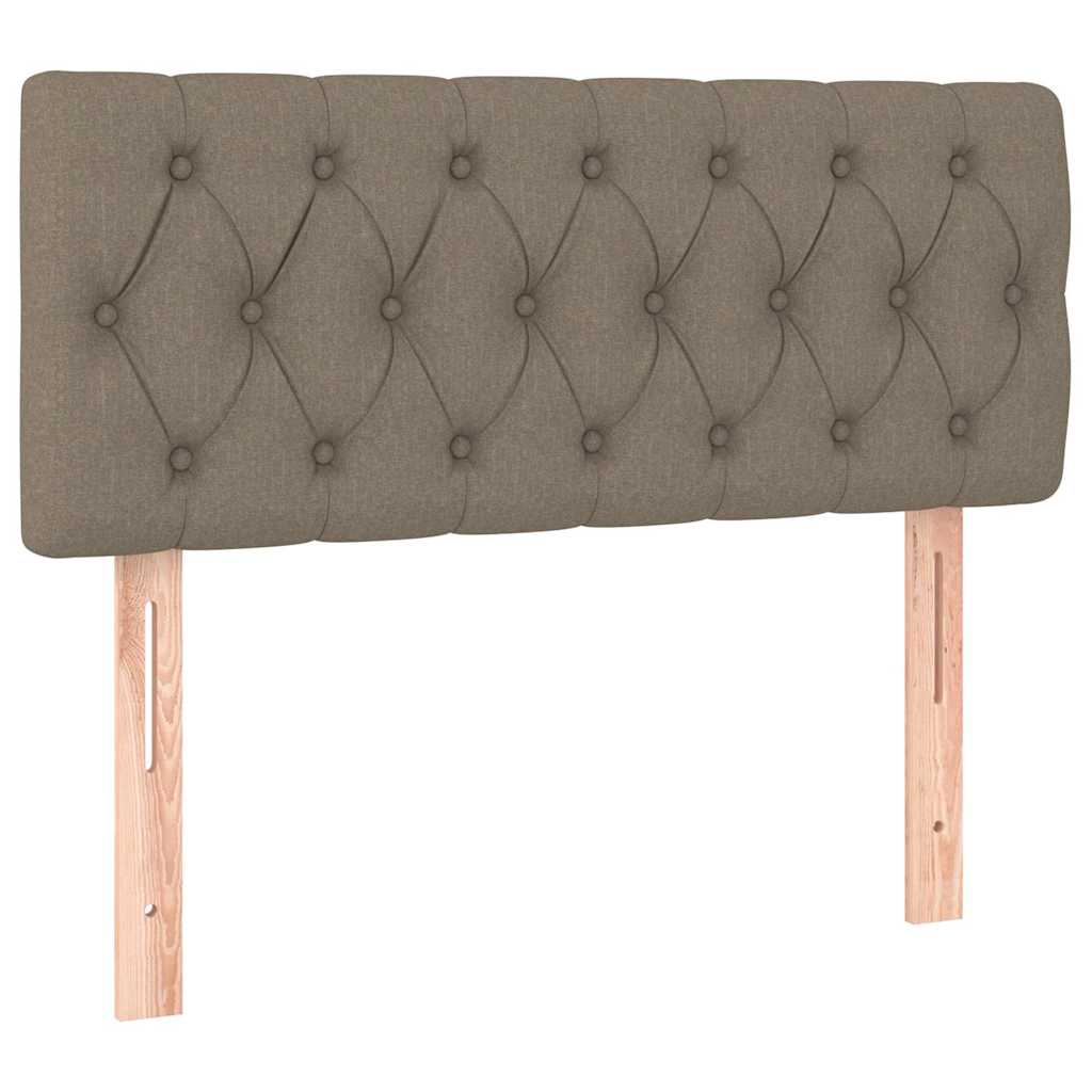 Tópszínű szövet rugós és LED-es ágy matraccal 90x200 cm 7