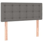 Sötétszürke szövet rugós és LED-es ágy matraccal 90x190 cm 7