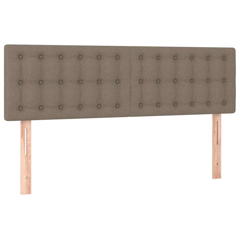 Tópszínű szövet rugós és LED-es ágy matraccal 140x190cm 7