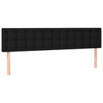 Fekete szövet rugós és LED-es ágy matraccal 200x200 cm 7