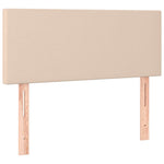 Cappuccino színű műbőr rugós ágy matraccal és LED-del 100x200cm 7