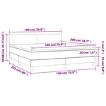 Krémszínű műbőr rugós ágy matraccal és LED-del 180x200 cm 16