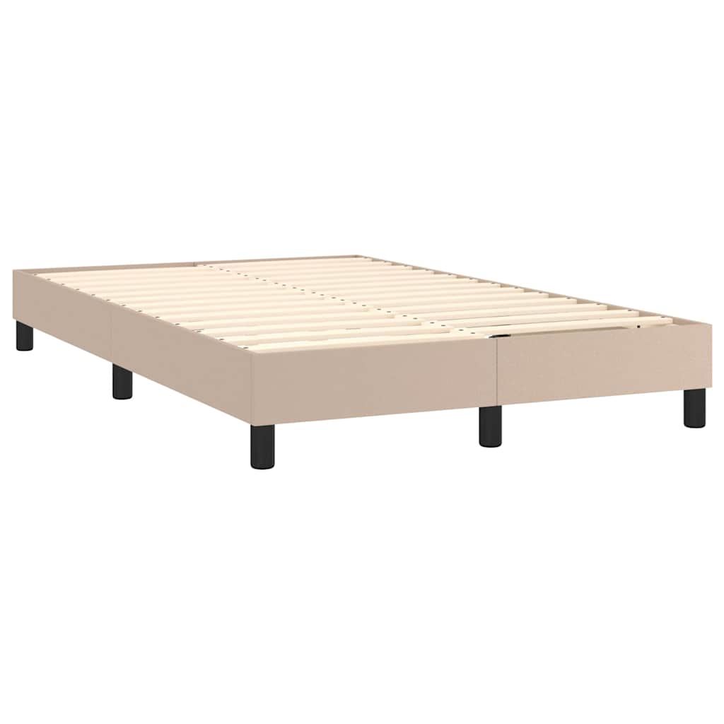 Cappuccino színű műbőr rugós ágy matraccal és LED-del 120x200cm 5