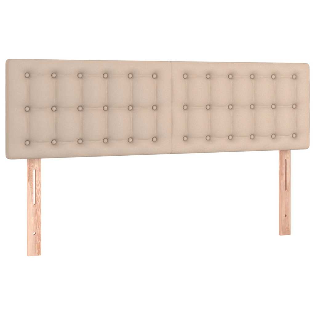 Cappuccino színű műbőr rugós ágy matraccal és LED-del 140x200cm 7