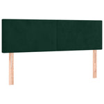 Sötétzöld bársony rugós és LED-es ágy matraccal 140x200 cm 7