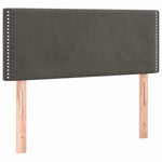 Sötétszürke bársony rugós és LED-es ágy matraccal 100x200 cm 7