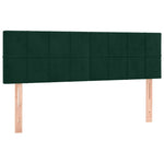 Sötétzöld bársony rugós és LED-es ágy matraccal 140x190 cm 7
