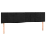 Fekete bársony rugós és LED-es ágy matraccal 180x200 cm 7