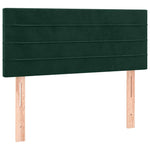 Sötétzöld bársony rugós és LED-es ágy matraccal 100x200 cm 7