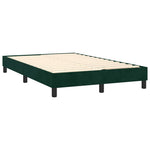 Sötétzöld bársony rugós és LED-es ágy matraccal 120x200 cm 5