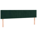 Sötétzöld bársony rugós és LED-es ágy matraccal 160x200 cm 7