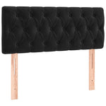 Fekete bársony rugós és LED-es ágy matraccal 100x200 cm 7