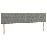 Világosszürke bársony rugós és LED-es ágy matraccal 180x200 cm 7