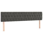 Sötétszürke bársony rugós és LED-es ágy matraccal 180x200 cm 7