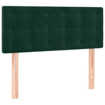 Sötétzöld bársony rugós és LED-es ágy matraccal 90x190 cm 7