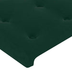 Sötétzöld bársony rugós és LED-es ágy matraccal 90x190 cm 8
