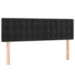 Fekete bársony rugós és LED-es ágy matraccal 140x190 cm 7
