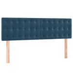 Sötétkék bársony rugós és LED-es ágy matraccal 140x190 cm 7