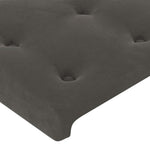 Sötétszürke bársony rugós és LED-es ágy matraccal 200x200 cm 8