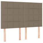 Tópszínű szövet rugós és LED-es ágy matraccal 140x190cm 7