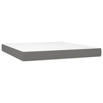 Sötétszürke szövet rugós és LED-es ágy matraccal 180 x 200 cm 6