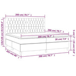 Kék szövet rugós és LED-es ágy matraccal 200 x 200 cm 8