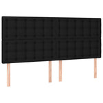 Fekete szövet rugós és LED-es ágy matraccal 160x200 cm 7