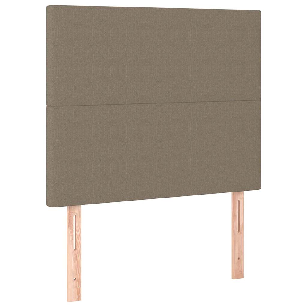Tópszínű szövet rugós és LED-es ágy matraccal 100x200 cm 7