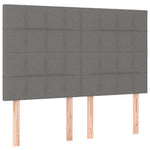 Sötétszürke szövet rugós és LED-es ágy matraccal 140x200 cm 7