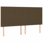 Barna szövet rugós és LED-es ágy matraccal 160x200 cm 7