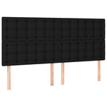 Fekete szövet rugós és LED-es ágy matraccal 180 x 200 cm 7