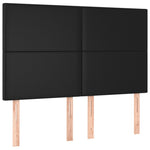 Fekete műbőr rugós ágy matraccal és LED-del 140x200 cm 7