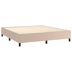 Cappuccino színű műbőr rugós ágy matraccal és LED-del 180x200cm 5