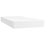 Fehér műbőr rugós ágy matraccal és LED-del 200x200 cm 6