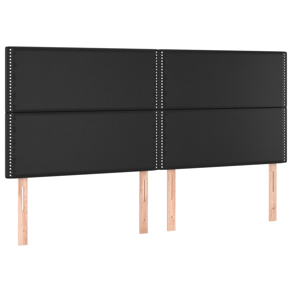 Fehér műbőr rugós ágy matraccal és LED-del 200x200 cm 7