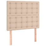 Cappuccino színű műbőr rugós ágy matraccal és LED-del 100x200cm 7