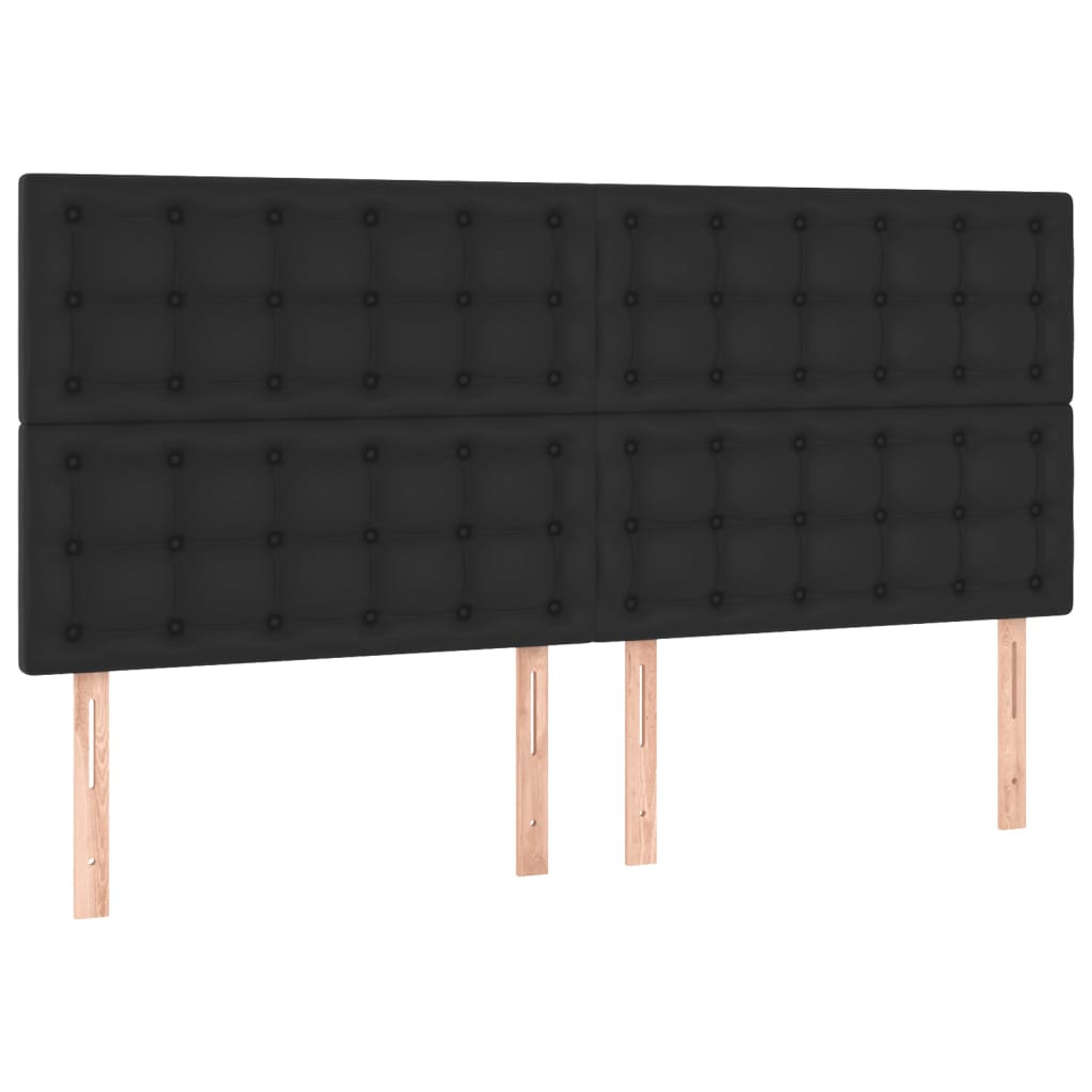 Fehér műbőr rugós ágy matraccal és LED-del 180x200 cm 7