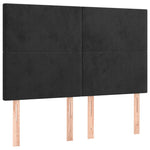 Fekete bársony rugós és LED-es ágy matraccal 140x190 cm 7