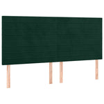 Sötétzöld bársony rugós és LED-es ágy matraccal 160x200 cm 7