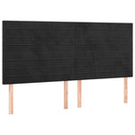 Fekete bársony rugós és LED-es ágy matraccal 180x200 cm 7