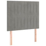 Világosszürke bársony rugós és LED-es ágy matraccal 120x200 cm 7
