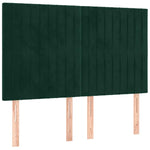 Sötétzöld bársony rugós és LED-es ágy matraccal 140x190 cm 7