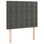 Sötétszürke bársony rugós és LED-es ágy matraccal 80 x 200 cm 7